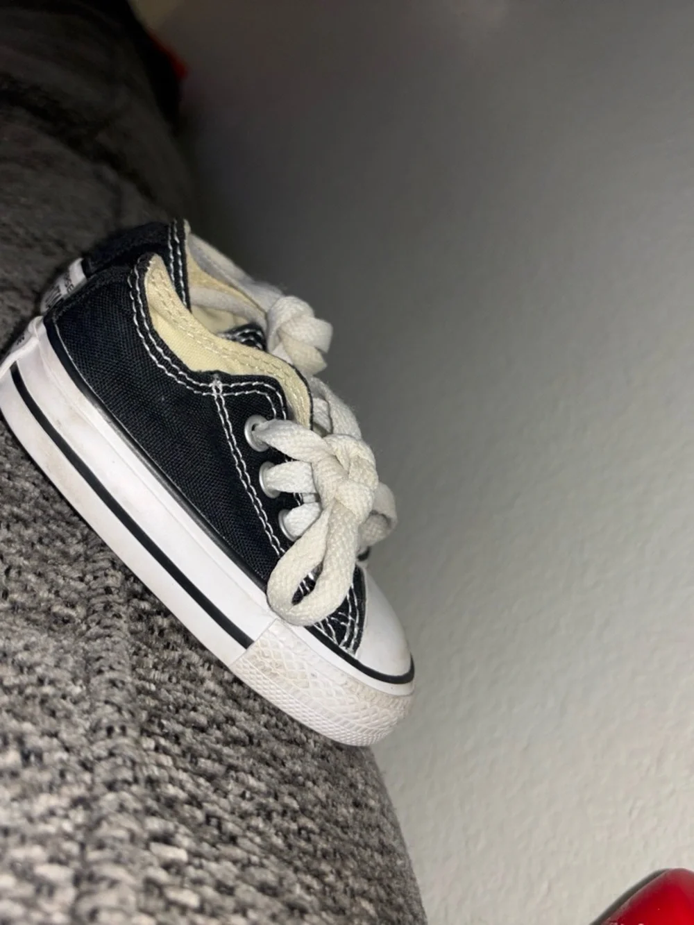 Converse Black and White Kids Low-Top Canvas Sneakers